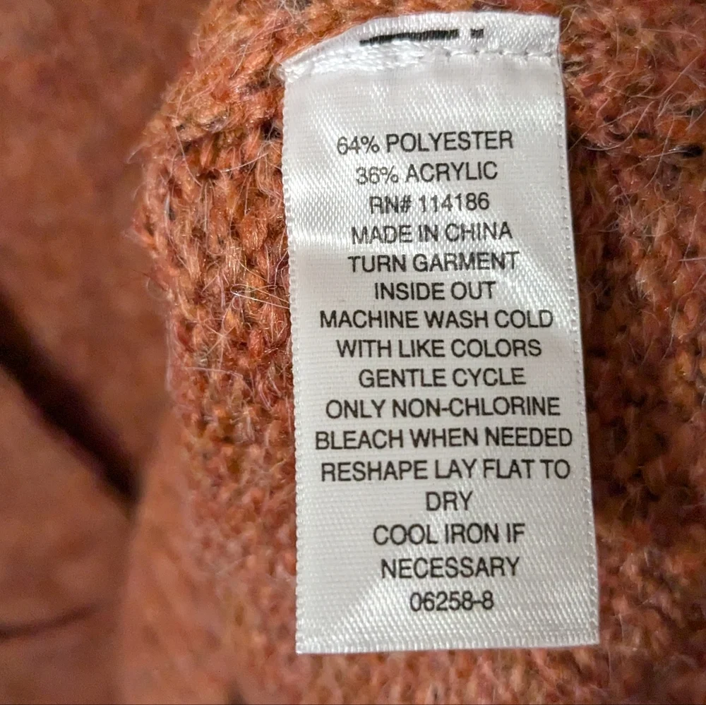 A.n.a. PXXL Rust Tweed Chunky Button Cardigan NWT
